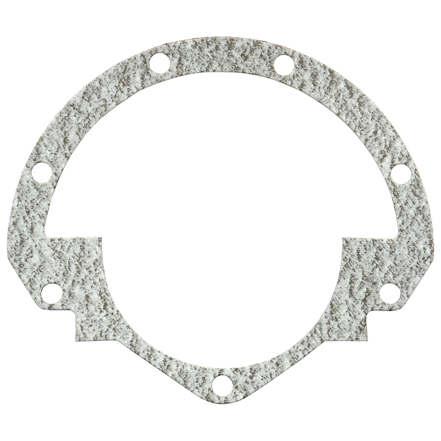 A circular metal gasket with several bolt holes around its perimeter, designed specifically for Perkins Engine components: Rope Seal Housing Gasket - 4 Cyl. | Sparex Part No. S.59696 from the brand Sparex.