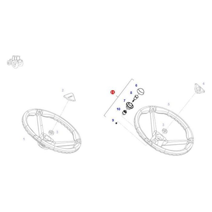 Rotation Handle - F931402070060 - Massey Tractor Parts