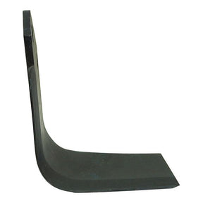 A black, L-shaped metal bracket designed with Square Type precision, featuring dimensions of 80x7mm and a height of 190mm with 57mm hole centers and a 14.5mm hole diameter, serving as the Rotavator Blade Replacement for Krone systems (part number: S.77250) by Sparex.

