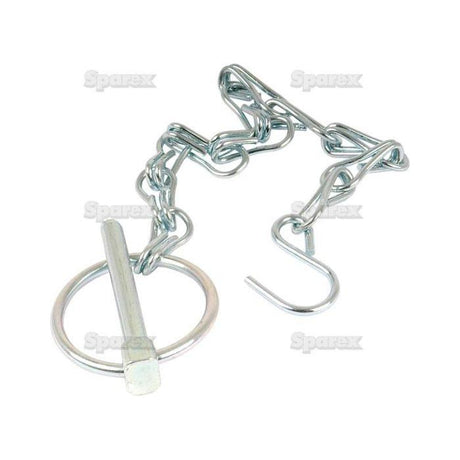 Round Linch Pin, Chain & Hook Assembly, Pin⌀6mm
 - S.146 - Farming Parts