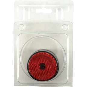 Plastic packaging containing a 61mm Sparex Round Reflector - S.8893 (red), sold in a set of 4 pcs Agripak.