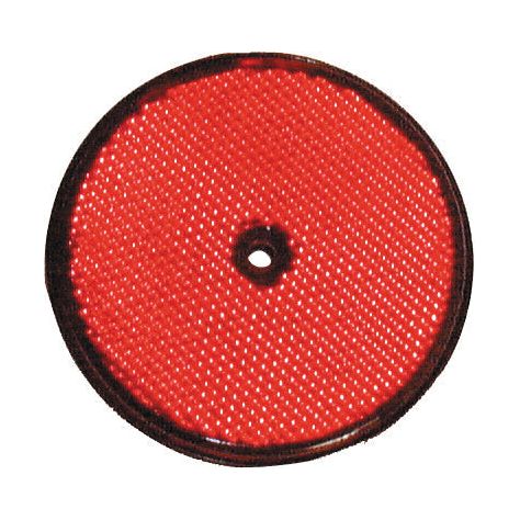 The Sparex Round Reflector - S.8897 is a circular, red reflector with an 86mm diameter, featuring a central hole and a black border.
