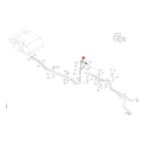 Rubber Arch Heater Hose - 725810250070 - Massey Tractor Parts