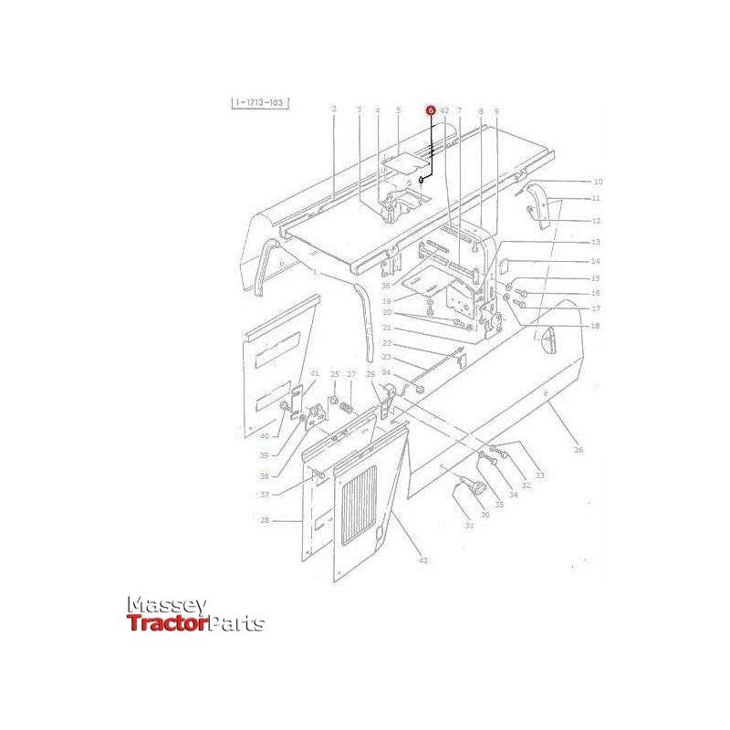 Massey Ferguson Rubber Bumper - 897892M1 | OEM | Massey Ferguson parts | Bonnets-Massey Ferguson-Cab Interior,Cabin & Body Panels,Farming Parts,Tractor Parts