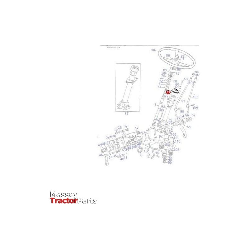 Massey Ferguson Rubber Collar - 893544M2 | OEM | Massey Ferguson parts | Steering Boxes-Massey Ferguson-Engine & Filters,Engine Air,Farming Parts,Filters,Tractor Parts