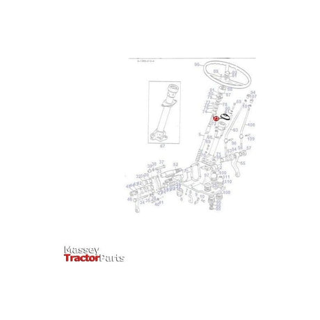 Massey Ferguson Rubber Collar - 893544M2 | OEM | Massey Ferguson parts | Steering Boxes-Massey Ferguson-Engine & Filters,Engine Air,Farming Parts,Filters,Tractor Parts
