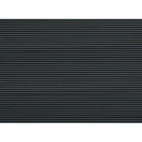 A close-up view of the Rubber Mat 1m x 1.2m - S.35470 by Sparex, showcasing its black rubber surface with narrow, evenly spaced horizontal ridges.