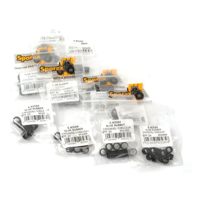 Six bags of Rubber Olive Kit labeled "S.42084" from Sparex, arranged in a scattered manner, alongside related products and detailed product specifications.