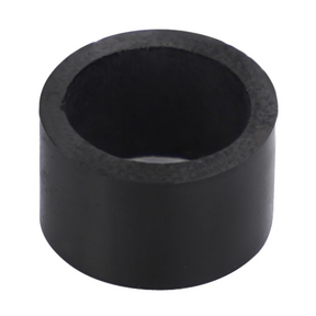 A cylindrical black rubber grommet with a hollow center, often used in Massey Ferguson 100 Series tractor parts, available under the product name "Massey Ferguson - Rubber Olive - 376526X1" by AGCO.