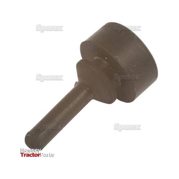 A small, dark-colored metal component with a cylindrical head and a narrow shaft. The background is white with faintly visible words "Sparex" and "Massey Tractor Parts," accompanied by the mention of the Rubber Panel Pad (Sparex Part No. S.61991).