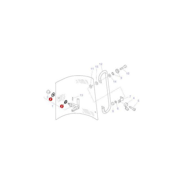 Rubber Washer Side Window - 3478052M1 - Massey Tractor Parts