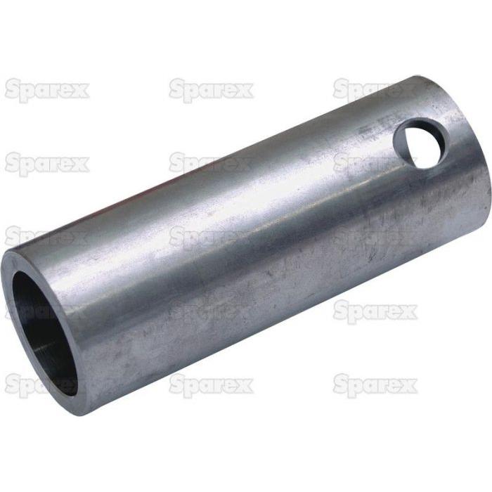 A high-quality Loader Tine Bush from the Sparex brand (Ø60 x 160mm with a Ø45 hole near one end) is displayed at an angle, with the word "Sparex" watermarked multiple times in the background. The product is identified as Sparex Part No. S.23572.