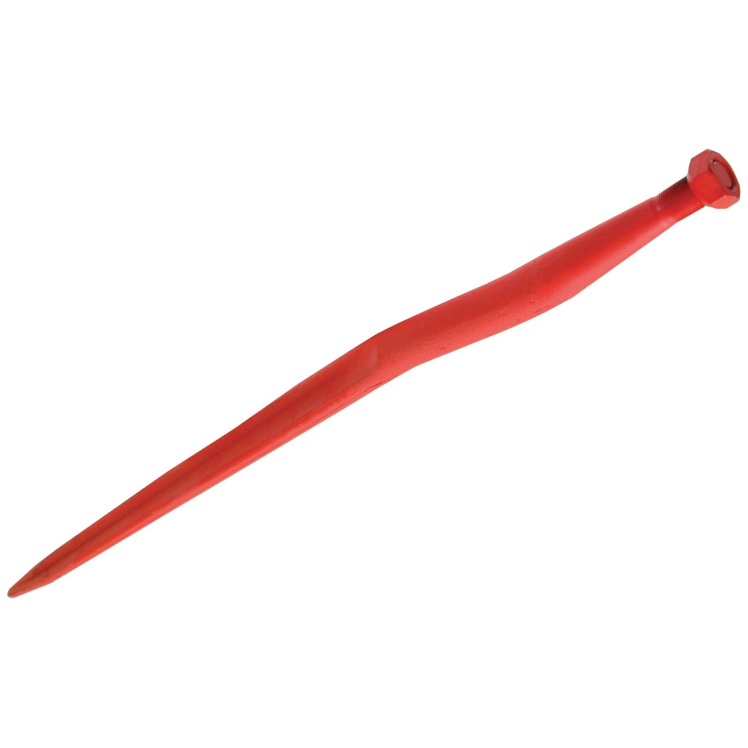 The Sparex Loader Tine - Cranked 910mm (S.72556), featuring an M22 x 1.50 threaded, fluted hexagonal head on one end and a tapered, pointed tip on the other, is capable of delivering a maximum torque of 500Nm.