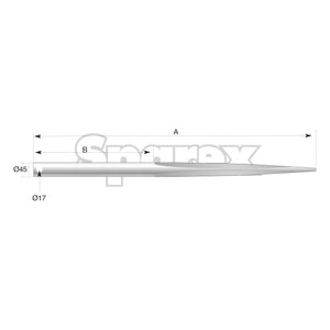 Loader Tine - Straight 1,050mm, (Star)
 - S.74760 - Massey Tractor Parts