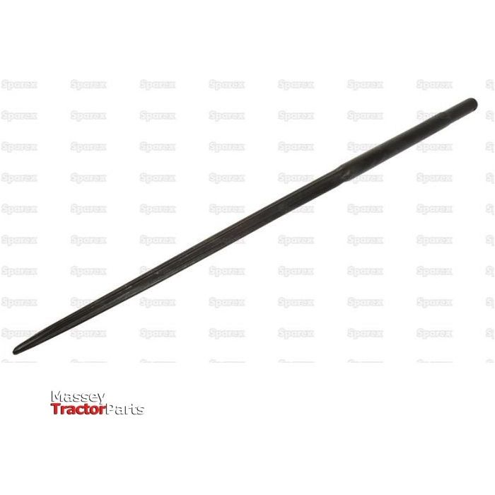 A long, thin metal bar labeled "Loader Tine - Straight 1,300mm, (Star) - S.21522" against a background with the repeating text "Sparex," featuring a star profile design.