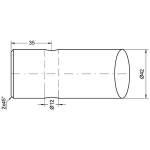 Loader Tine - Straight 1,400mm, (Star)
 - S.77925 - Massey Tractor Parts