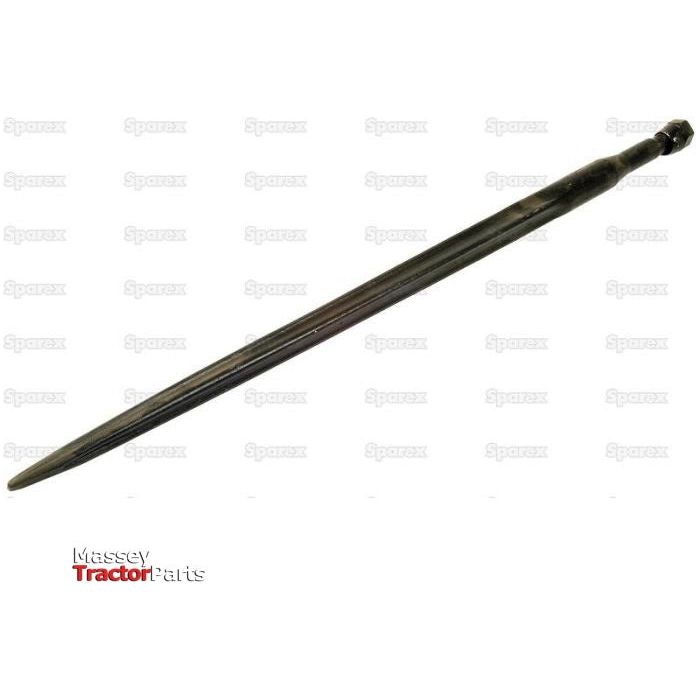 Presenting the Sparex Loader Tine - Straight 810mm, designed for superior maximum torque and featuring a special conus for enhanced performance. This metal hay tine includes a threaded end (M22 x 1.50) for easy attachment. Model: S.21501