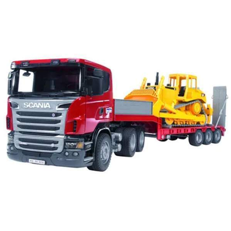 Scania R-series Low Loader Truck with CAT Bulldozer 1:16 - 035556-Bruder-Childrens Toys,Collectable Models,Merchandise,Model Tractor,Not On Sale