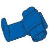 Illustration of a blue LEGO brick piece, possibly an accessory or connector, shown against a white background. This accessory resembles the shape of a Sparex Scotchlock Terminal - S.8983, making it ideal for various configurations.