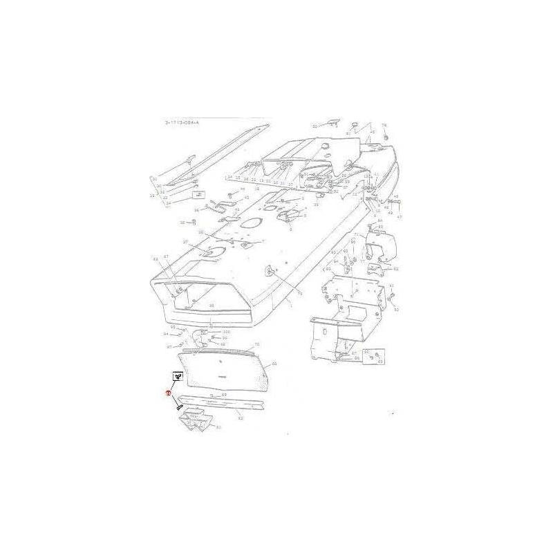 Massey Ferguson Screw Badge Bar - 377045X1 | OEM | Massey Ferguson parts | Grilles & Cowls-Massey Ferguson-Bonnets & Components,Cabin & Body Panels,Farming Parts,Tractor Body,Tractor Parts