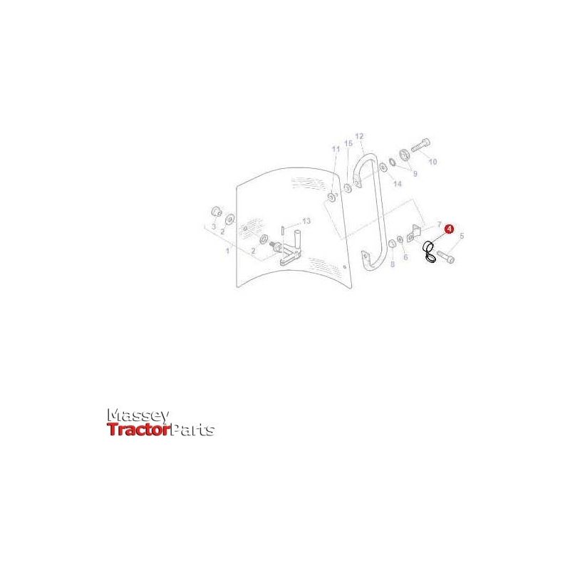 Screw Cap Window Mechanism - 3902129M1 - G481810012010 | OEM |  parts | Cab Trim-Massey Ferguson-