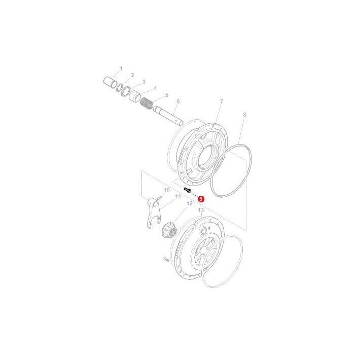 Screw Differential Lock - 375415X1 - Massey Tractor Parts