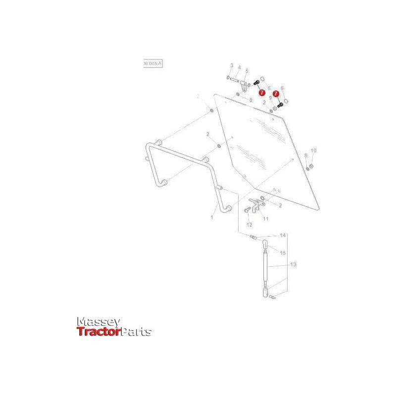 Massey Ferguson Screw Rear Window - 3813589M1 | OEM | Massey Ferguson parts | Rear-Massey Ferguson-Cab Glass & Glazing Tools,Cabin & Body Panels,Farming Parts,Rear,Tractor Parts