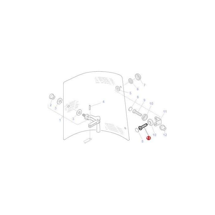 Screw Side Window Mechanism - 3009544X1 - Massey Tractor Parts