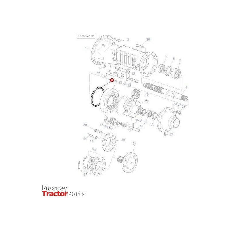 Massey Ferguson Seal - 3759197M1 | OEM | Massey Ferguson parts | Axles & Power Transmission-Massey Ferguson-Axles & Power Train,Farming Parts,Rear Axle,Seals,Seals & Gaskets,Tractor Parts