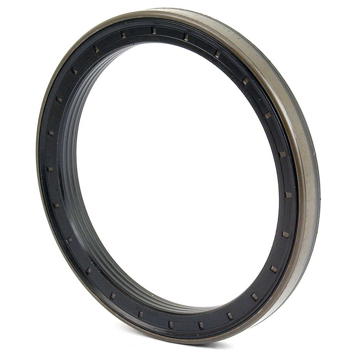 Image of a circular, black and brown automotive oil seal, suitable for Case IH / International Harvester. This Sparex Metric Rotary Shaft Seal (Part No. S.59586) measures 130 x 160 x 14mm.
