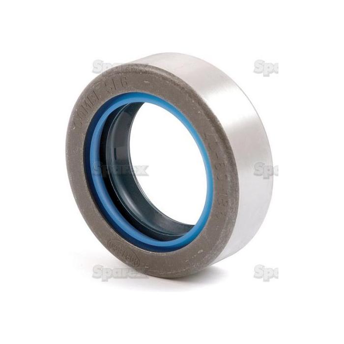 A metal cylindrical bearing with a blue inner ring, accompanied by a Sparex Metric Rotary Shaft Seal measuring 40 x 60 x 18.50 mm (Part No. S.13296).