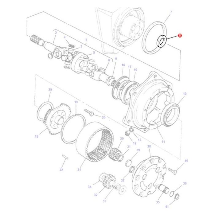 Seal Axle Housing - 3429001X1 - Massey Tractor Parts