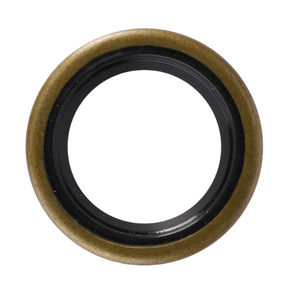 Close-up of the AGCO Massey Ferguson Seal Control Shaft (3790170M1) featuring a 3000 Series circular metal washer with a black inner ring, viewed from above. The washer appears smooth and evenly shaped, often found in Massey Ferguson tractor parts.