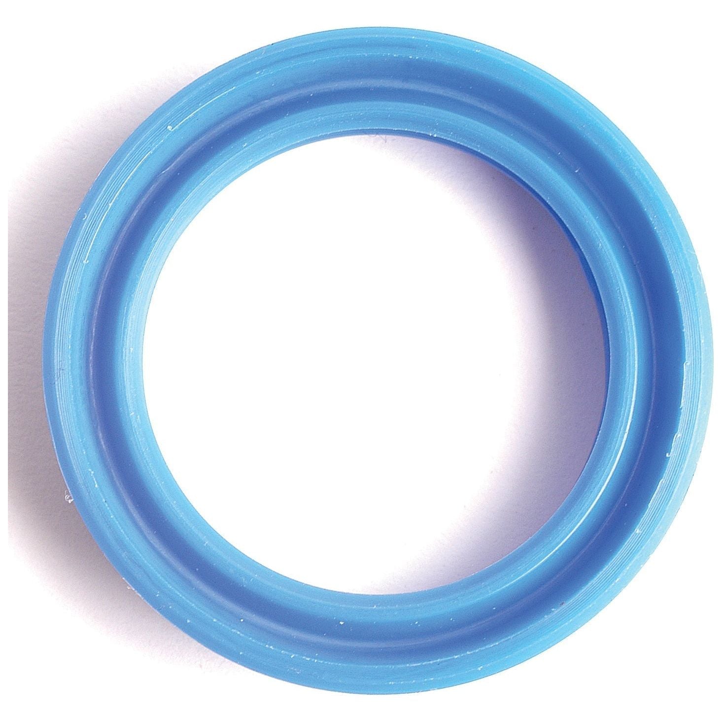 The Sparex Seal - Cylinder Piston (Sparex Part No. S.41875) is a blue plastic ring with an internal groove, designed for use as a seal in the pistons of Massey Ferguson machinery.