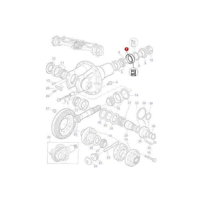 Massey Ferguson Seal Differential - 3019967X1 | OEM | Massey Ferguson parts | Axles & Power Transmission-Massey Ferguson-Axles & Power Train,Engine & Filters,Farming Parts,Front Axle & Steering,Oil Seals,Seals,Tractor Parts