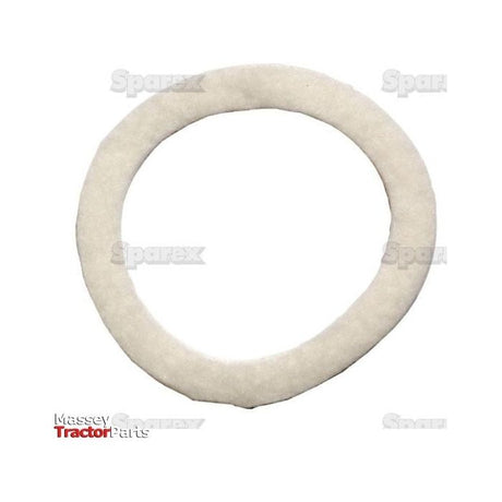 A round, white replacement filter for a Massey Ferguson tractor, featuring the "Seal - Felt" label with the Sparex Part No. S.57774 prominently displayed alongside the "Sparex" brand and "Case IH" logos in the background.