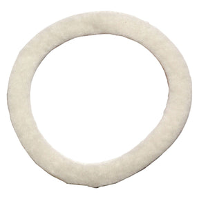 A white circular foam ring on a plain background, ideal for use with Case IH equipment, the Sparex Seal - Felt (Sparex Part No. S.57774).