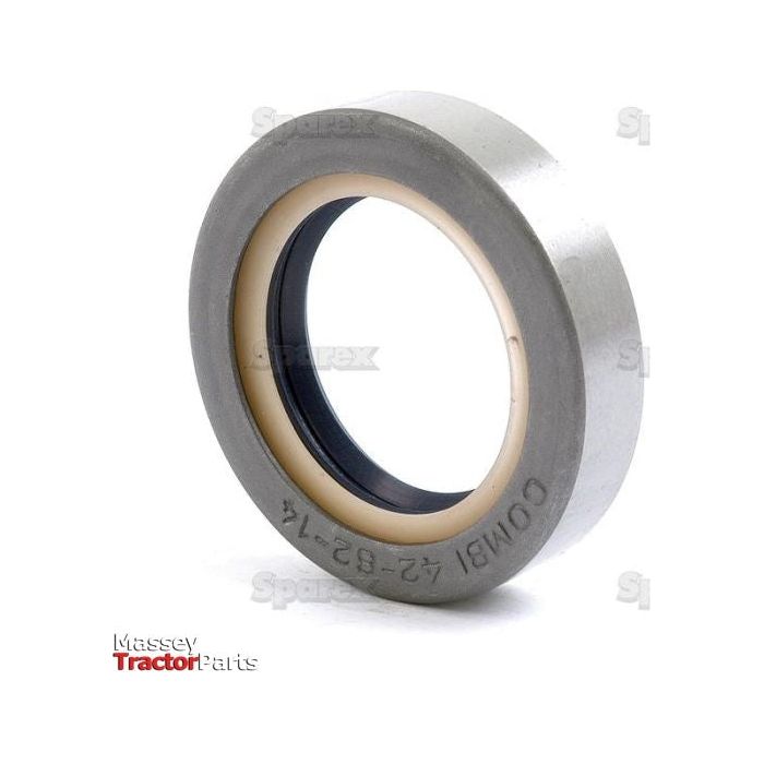 A metal and rubber oil seal with the part number S.57984 engraved on the rim, placed against a white background. The seal is labeled "Seal - Inner" from Massey Tractor Parts and features the Sparex logo.