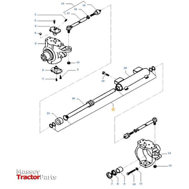 Massey Ferguson Seal Kit Steering Cylinder 4WD - 061233R1 | OEM | Massey Ferguson parts | Steering Pumps & Reservoirs-Massey Ferguson-4WD Parts,Axle Hubs & Components,Axles & Power Train,Farming Parts,Front Axle & Steering,Tractor Parts