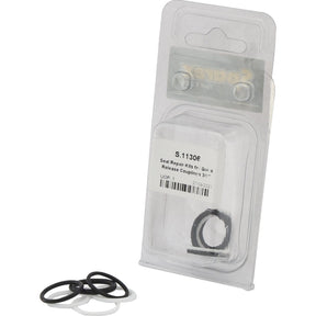 A Sparex Seal Repair Kit for Quick Release Couplings 3/8" (Fits: S.2958), branded as part number S.11306, comes in blister packaging. The kit includes several replacement seals and O-rings outside the package.