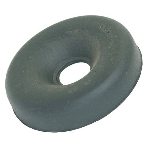 A black, circular rubber grommet with a central hole, perfect for the brake cover of a Fendt Farmer, known as the Seal | Sparex Part No. S.37625 by Sparex.