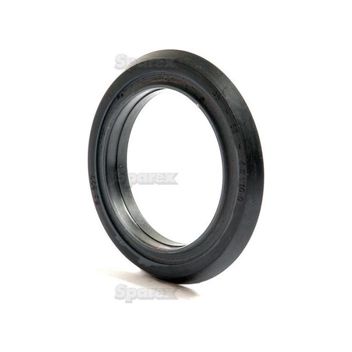 The Sparex Seal (Sparex Part No. S.4233) is a circular black rubber component designed with a smooth outer surface, inner ridges, and text markings, commonly used in tractor parts to prevent leaks.