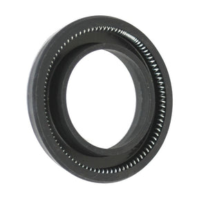 A Sparex Brand Oil Seal (42.85 x 68.25 x 12.70mm, Sparex Part No.S.4791) in black, with a metal spring, typically used to prevent leakage of lubricants in Ford/New Holland machinery.
