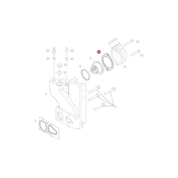Seal Thermostat Housing - F836200610060 - Massey Tractor Parts