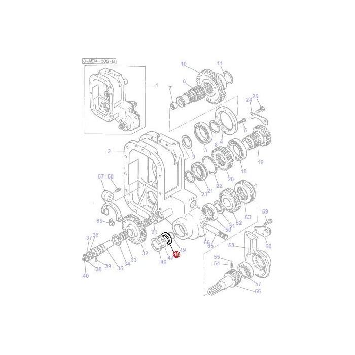 Seal Transfer Box - 1692583M3 - Massey Tractor Parts