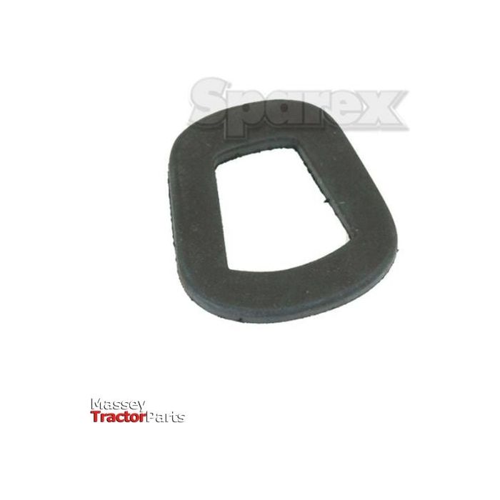 A black rubber gasket with a rectangular opening and rounded outer edges is visible. The labels "Sparex" and "Massey Tractor Parts" are partially legible, indicating that this could be the Seal for Jerry Can Spout, specifically identified as Sparex Part No. S.4293.