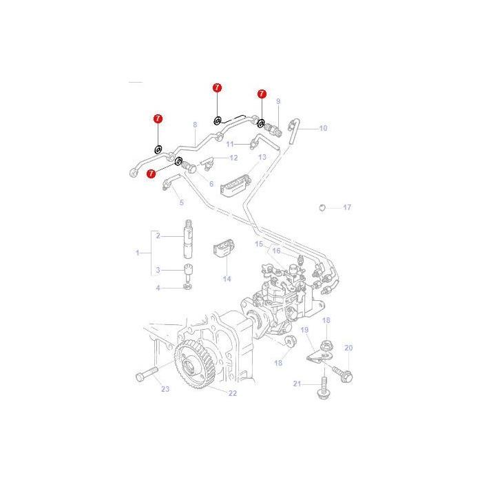 Sealing Washer Leak Off Pipe - 4224454M1 - ACP0585880 - Massey Tractor Parts