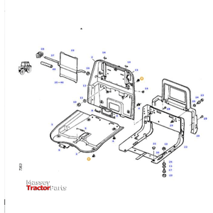 Fendt Seat Cap - F205500031520 | Fendt Parts-Fendt-Cabin & Body Panels,Farming Parts,Seats,Seats & Covers,Tractor Parts
