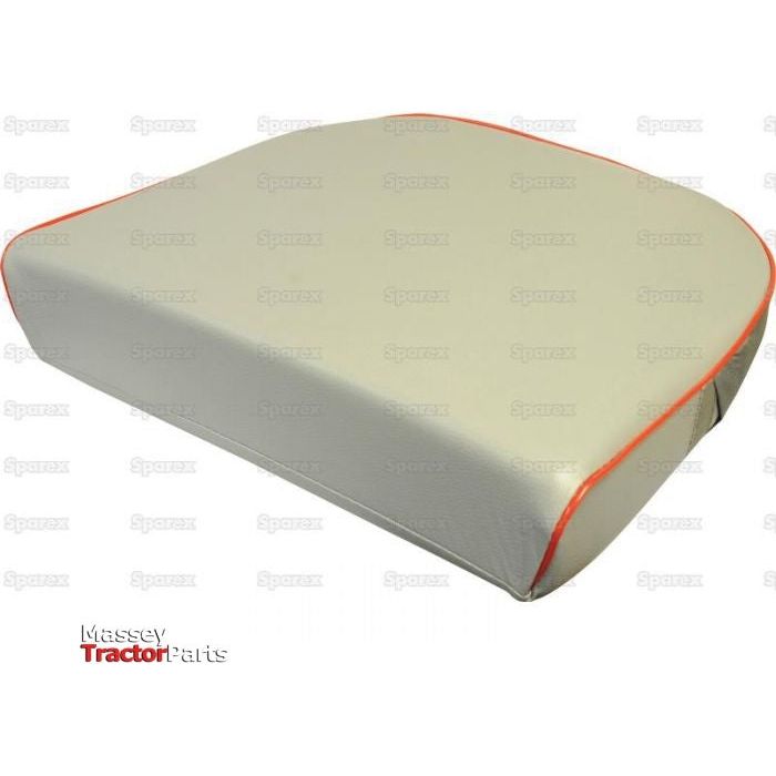 A seat cushion from Sparex, featuring beige fabric and red piping, known as the Sparex Part No.S.612.