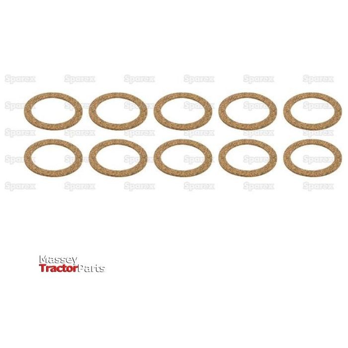 Image shows a set of 10 Sediment Bowl Gasket washers arranged in two rows, likely used as gaskets. The words "Sparex" are visible at the bottom left corner, indicating Sparex Part No. S.61508.